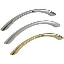 Maniglie per mobili fisse mod.up82 in zama - interfori mm.96 ottonato lucido