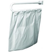 Maniglione barra ribaltabile reggitenda inox lucido