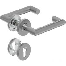 Deni - Manija de la puerta dd-grt. er 9 mm en l en forma de r con r. Fs pz Forma en l con. Fs Pz