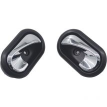 Aougo - 2 manijas interiores de puerta de coche 8200733848, 8200733847, izquierda y derecha, para Renault Logan Duster 2012-2016