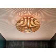 Manila Badezimmer-deckenleuchte, Natur-finish, 1xe27 Bambus, Durchmesser 38 Cm, Lussiol Lussiol