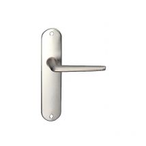 Manilla de puerta Klose Besser con placa de aluminio «Mini» Bec de cane