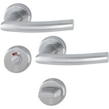 Finish - Manilla interior de acero inoxidable en roseta Alta bcc con indicador - Cuadrada 38-42 mm - Acero inoxidable mate - hoppe - 3940655