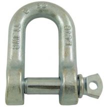 Pramac - Manilles droites à piton à oeil acier estampé zingué blanc diamètre axe 8 mm en boîte de 5