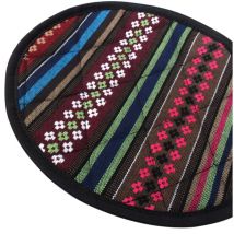 Manique ronde de style ethnique de couleur aléatoire, résistante à la chaleur, tapis antidérapant
