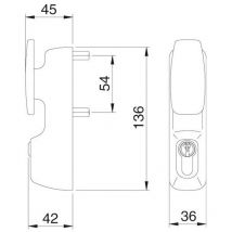 City - Juego de pomos antivandálicos para cilindros grandes iseo - Blanco - 94012004T