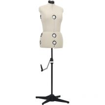 Lexlife - Mannequin de Couture Réglable Femme Avec 13 Molettes de Précision - 40 à 46 m Taille Ajustable Idéal pour Couture - Crème