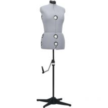 Lexlife - Mannequin de Couture Réglable Femme Avec 13 Molettes de Précision - 40 à 46 m Taille Ajustable Idéal pour Couture - Gris