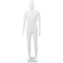 Le Poisson Qui Jardine - Mannequin Homme Blanc Brillant. Idéal pour la couture, magasins de vêtements, décoration intérieure - Blanc Brillant