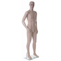 Décoshop26 - Mannequin homme pour vitrine présentoir à vêtements 185cm 040003657