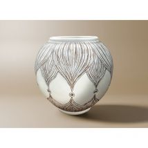Deco In Paris - manolis - Vase boule en polyrésine blanc H29 cm manolis