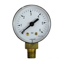 Manomètre 0-6 bar - Raccord vertical Mâle 10x100 Favex