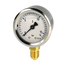 Manomètre à bain de glycérine - Plage 0 à 6 bar - Diamètre 63 mm