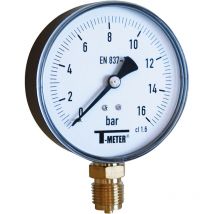 Sferaco - Manomètre abs à cadran sec radial Mâle 1/2 (15/21) - Ø100 - 0 à 25 bar