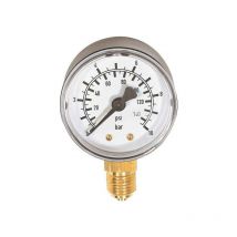 Manomètre à cadran sec - Plage 0 à 6 bars - Boitier abs - Raccordement radial male en 1/4'