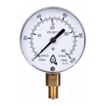 Manomètre gaz radial - 0 à 100 mbar