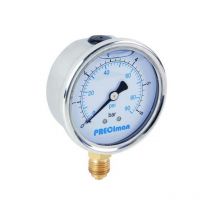 Preciman - Manomètre glycérine inox vertical D63 0/6bar G1/4'