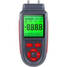 Decdeal - Manomètre numérique, testeur de pression d'air et de gaz à double port, manomètre différentiel avec écran lcd rétroéclairé, alimenté par