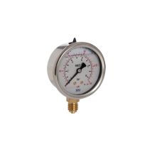 Manomètre Radial Glycérine Mâle 1/4" (8/13) - Ø63 mm - 0 à 40 bar - double échelle bar/psi - Arcanaute