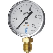Distrilabo - Manomètre acier radial 4 bars D80 15x21