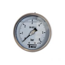 Sferaco - Manomètre tout Inox à bain de glycérine radial Mâle 1/2 (15/21) - Ø100 - Pression 0 / 40 bar