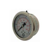Multitanks - Manometre de pression axial à bain de silicone ø 100mm - filetage : 1/2'' bsp - Pression (bar) : 0 à 600