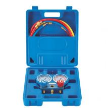 Manometer Maleta Analyzer 2 Straßen 68 mm mit Zuschauer R22, R407C, R404A, R134A