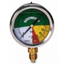Manometro isometrico alla glicerina ø 63mm filettatura 1/4' cilindrico