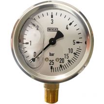 Manometro isometrico alla glicerina ø 63mm filettatura 1/4 conica