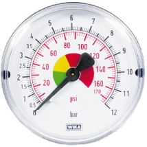 Manometro A.N.I. 63 – 0÷16 bar / 0÷230 psi – Attacco 1/4" maschio – Manometro per riscaldamento centralizzato