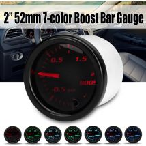 Augienb - Manometro Turbo Boost 12V 2 pollici 52mm Manometro -1 2 Bar led a 7 colori Len nero lbtn