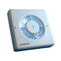 Manrose - Extractor Fan Toilet Bathroom Switch Standard 4'' 100mm Axial White