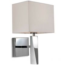 Firstlight Products - Firstlight Mansion - 1 lámpara de pared interior simple de acero inoxidable pulido, crema, E14