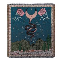 Linghhang - Manta de punto de serpiente de 160 x 130 cm decorada con flecos, estilo bohemio, simple, suave y cómoda, ideal para sofá, sillón,