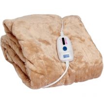 Coperta Termica Elettrica Singola Termocoperta Riscaldante con 4 Livelli Temperatura e AutoStop 12h, Protezione Surriscaldamento, Controllo