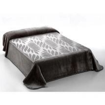 Mora - Manta gofrada serena H72 de 170x240 cm - Gris Humo