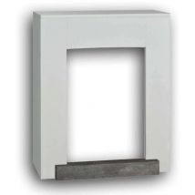 Manteau De Cheminee Hamar En Mdf Blanc Cm 96,5x30x78,6 Xaralyn Rubyfires Hamar