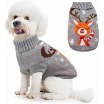 Manteau de pull d'hiver pour chien(Gris,M) Fei Yu