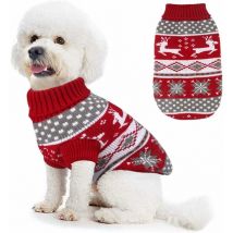 Manteau de pull d'hiver pour chien(Rouge,L) Fei Yu