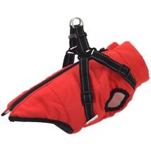 Manteau pour chiens avec harnais imperméable réfléchissant l