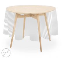 Oryx - mantel hule redondo transparente impermeable antimanchas pvc ø 140 cm. uso interior y exterior