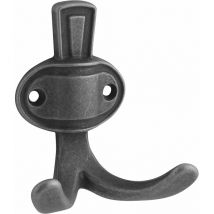 Mantelhaken Corvo Breite 67 mm, Höhe 76 mm, zn eisenfärbig brüniert