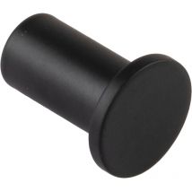 Mantelhaken Erato - 22mm ø, Tiefe 29mm, Messing schwarz matt - Befestigung von vorne, inkl. Stockschraube und Dübel