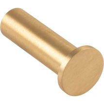 Mantelhaken Erato - 22mm ø, Tiefe 49mm, Messing matt - Befestigung von vorne, inkl. Stockschraube und Dübel