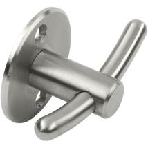 Mantelhaken Piletas Breite 64 mm, Höhe 42 mm, Edelstahl gebürstet