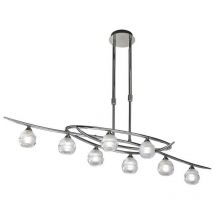 Mantra - Inspired Loop - Telescopic 8 Light G9 eco Line, Polished Chrome