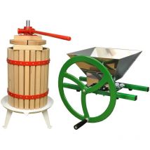 Selections - Manual Apple Scratter Pulper Pomace and Traditional Fruit and Apple Press (18 Litre) with Straining Bag