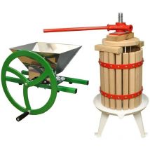 Selections - Manual Apple Scratter Pulper Pomace and Traditional Fruit and Apple Press (6 Litre) with Straining Bag