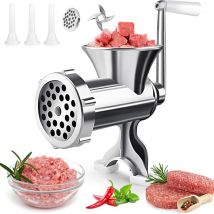 Ugreat - Manual Meat Grinder - Manual Meat Grinder, Sausage Maker, Sausage Stuffer Funnel for Making Homemade Hamburger Patties, Manual Kitchen Tools