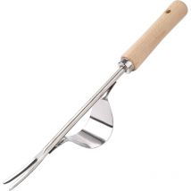 Ersandy - Manueller Unkrautjäter für den Garten, Unkrautjätgerät aus Edelstahl mit Holzgriff, Gartengerät zum Jäten Ihres Gartens, 32 cm lang, 1 Stück